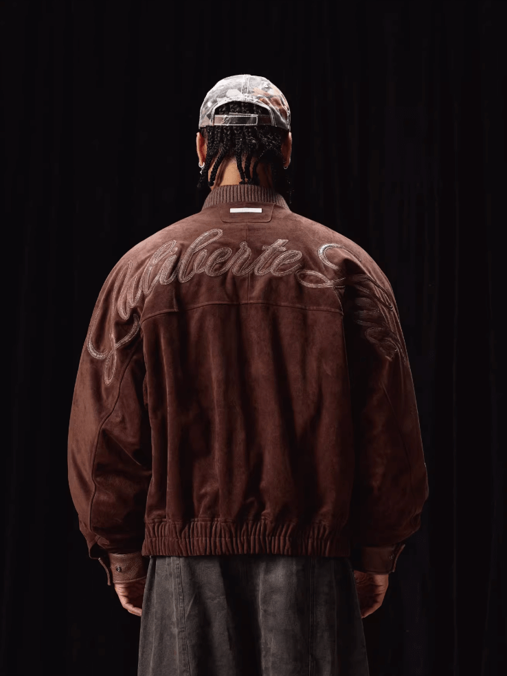 Labt PU Leather Suede Patchwork Pocket Jacket