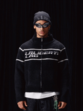 Labt Striped Jacquard Knit Zip Up Jacket