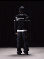 Labt Striped Jacquard Knit Zip Up Jacket