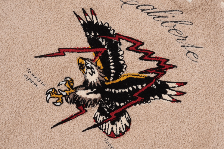 Labt Eagle Embroidered Sherpa Zip Up Jacket