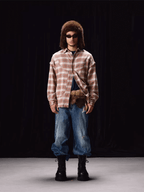 Labt Frayed Plaid Flannel Long Sleeve Shirt