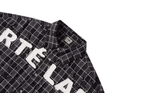 Labt Plaid Flannel Patch Embroidered Long Sleeve Shirt