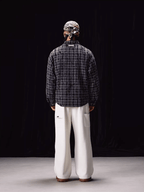Labt Plaid Flannel Patch Embroidered Long Sleeve Shirt