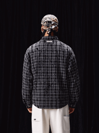 Labt Plaid Flannel Patch Embroidered Long Sleeve Shirt