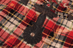 Labt Western Plaid Frayed Flannel Long Sleeve Shirt