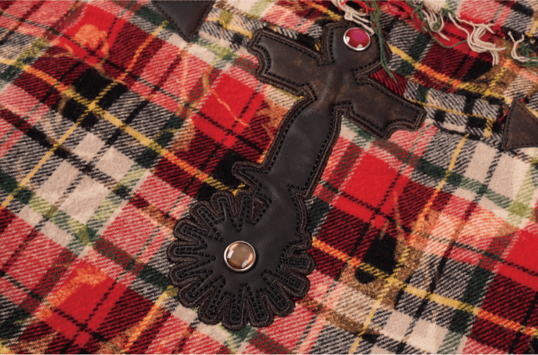 Labt Western Plaid Frayed Flannel Long Sleeve Shirt