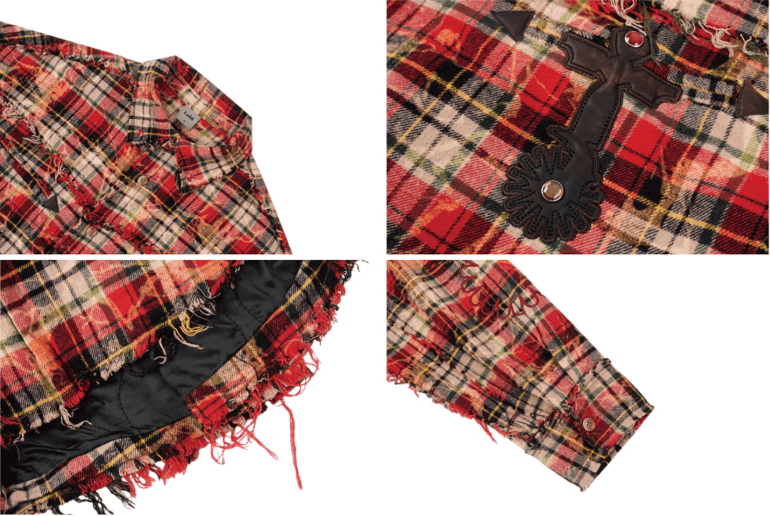 Labt Western Plaid Frayed Flannel Long Sleeve Shirt