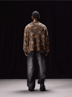 Labt Camouflage Distressed Knit Sweater