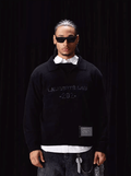 Labt Patch Embroidery Polo Knit Sweater