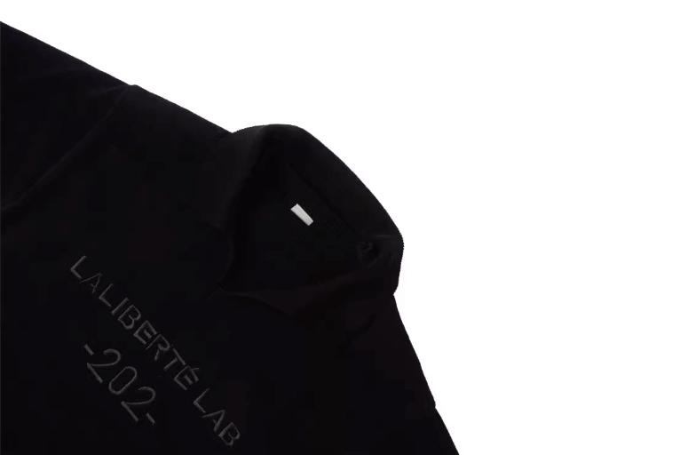 Labt Patch Embroidery Polo Knit Sweater