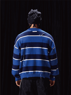 Labt Striped Distressed Knit Sweater