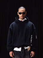 Labt Striped Patchwork Hoodie