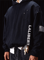 Labt Striped Patchwork Hoodie
