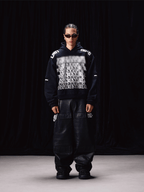 Labt Blur Structure Print Hoodie