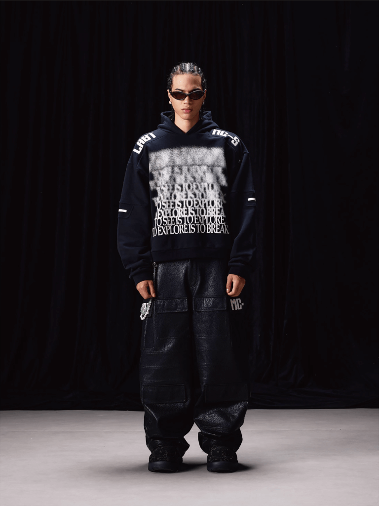 Labt Blur Structure Print Hoodie