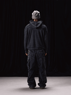 Labt Blur Print Striped Hoodie