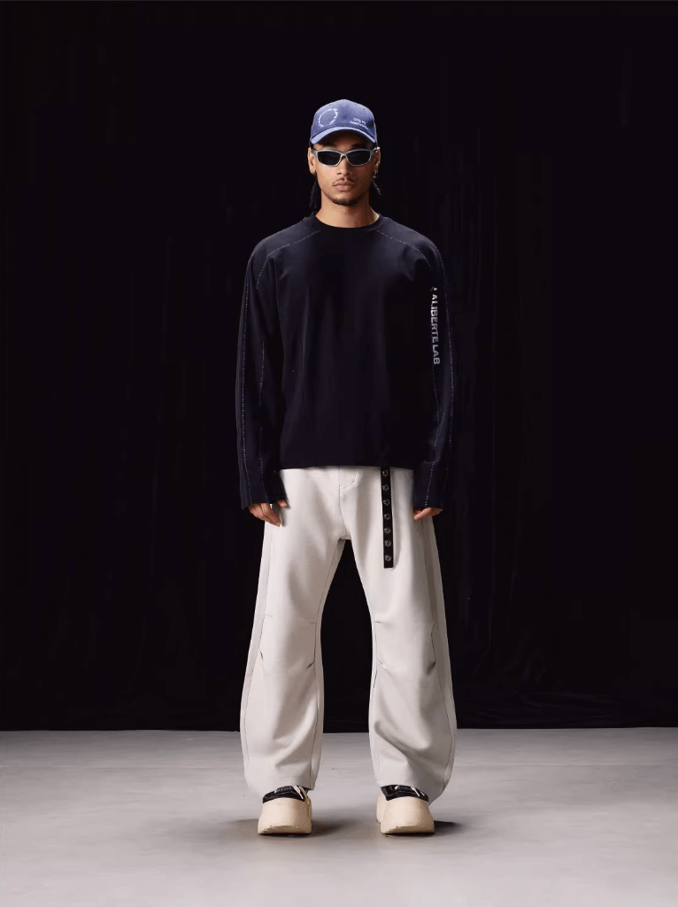 Labt Reflective Print Structure Long Sleeve Tee