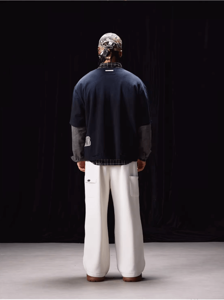 Labt Distressed Layered Long Sleeve Tee