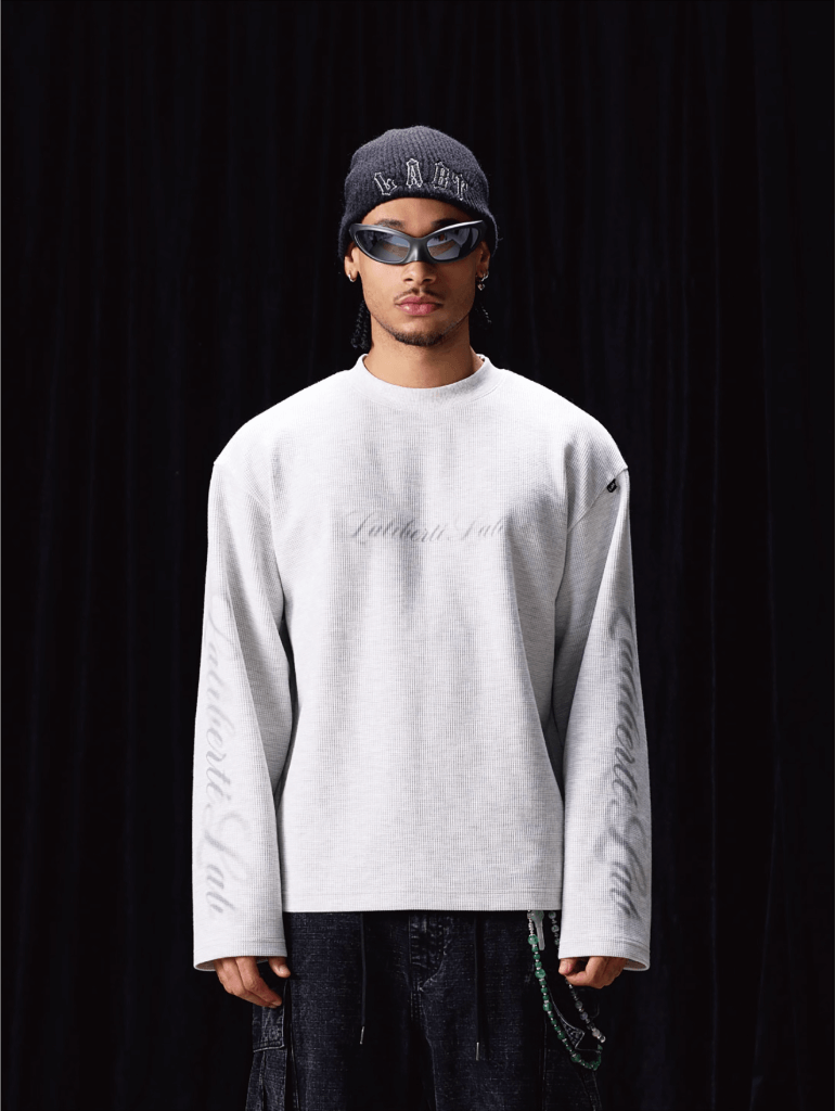 Labt Waffle Print Long Sleeve Tee