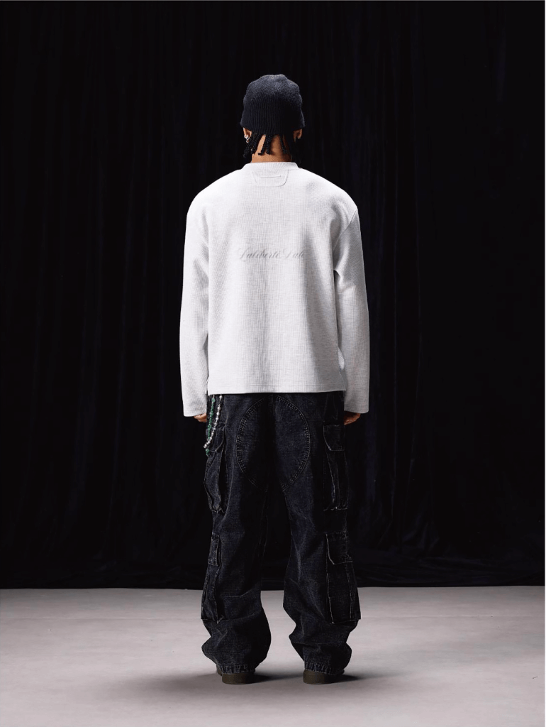 Labt Waffle Print Long Sleeve Tee