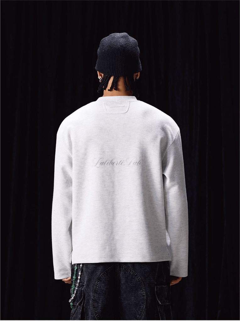 Labt Waffle Print Long Sleeve Tee