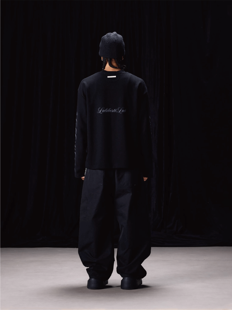 Labt Waffle Print Long Sleeve Tee