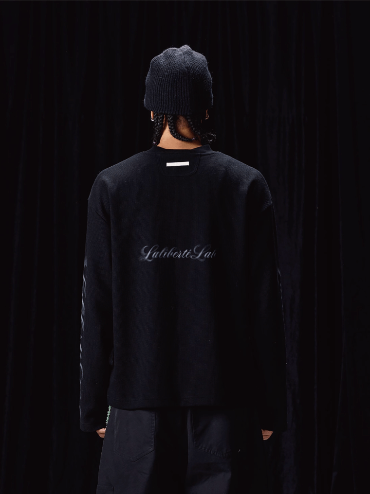 Labt Waffle Print Long Sleeve Tee