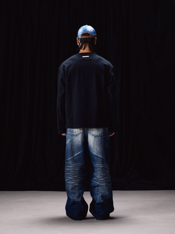Labt Distressed Print Long Sleeve Tee