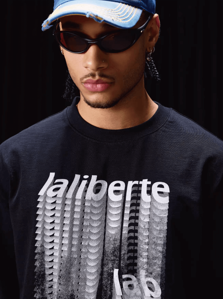 Labt Distressed Print Long Sleeve Tee