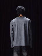 Labt Faded Dye Vintage Print Long Sleeve Tee