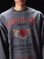Labt Faded Dye Vintage Print Long Sleeve Tee