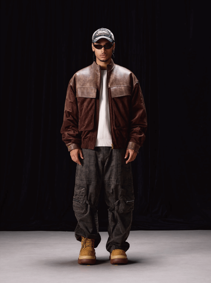 Labt Dark Camo Baggy Cargo Pants