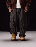 Labt Dark Camo Baggy Cargo Pants