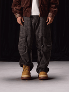 Labt Dark Camo Baggy Cargo Pants