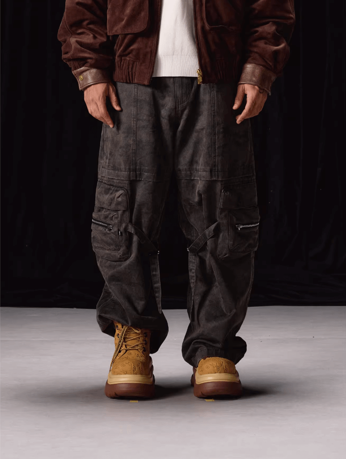 Labt Dark Camo Baggy Cargo Pants