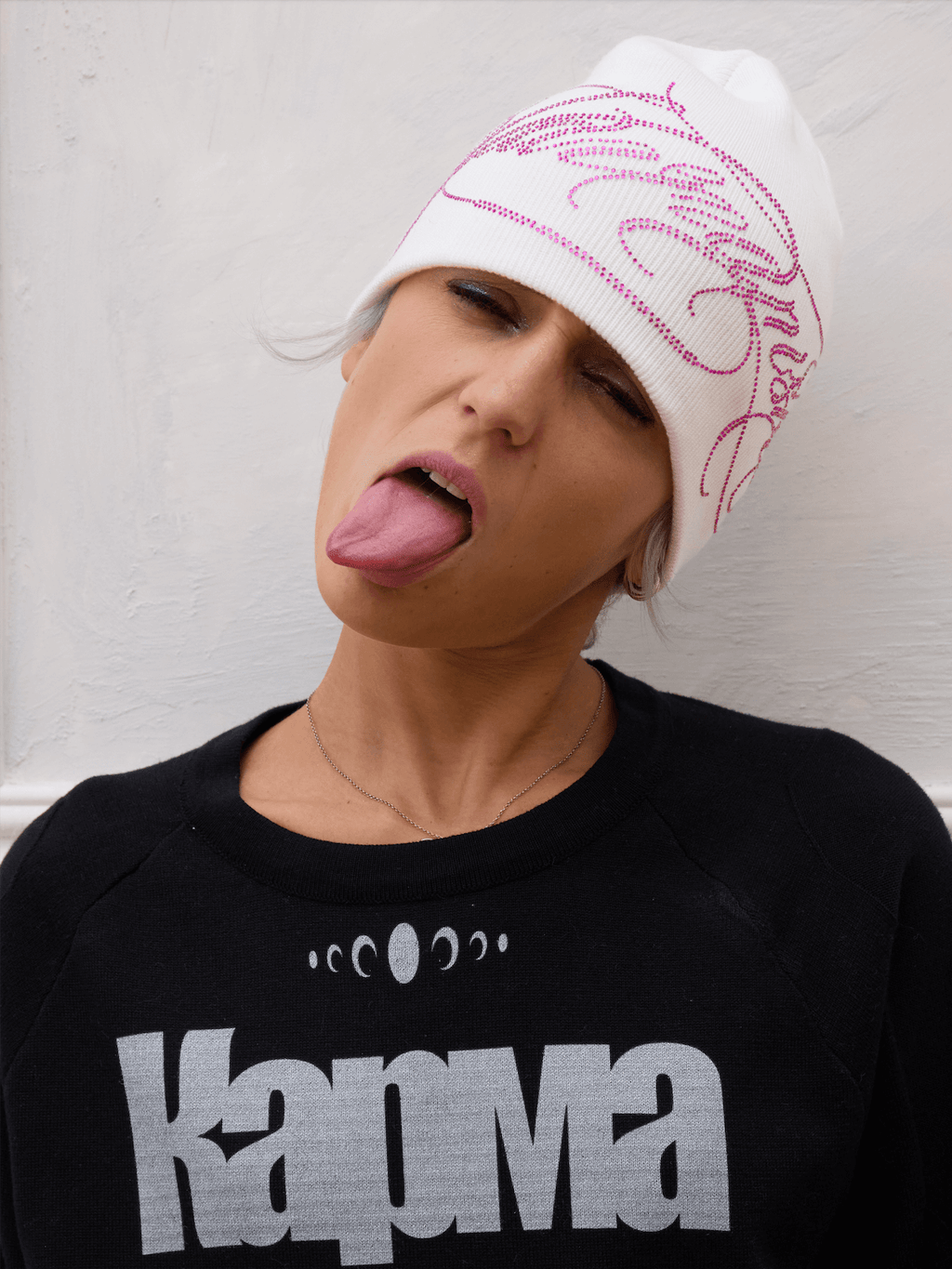 KARMANISTIC Rhinestone Knit Beanie