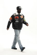 UNTILWERICH PU Leather Fleece Lined Bomber Jacket