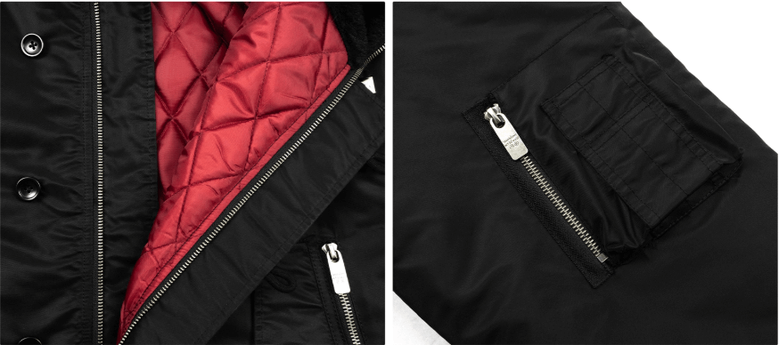 ANTIDOTE Fur Leather Studded N2B Bomber Jacket