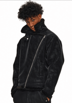 ANTIDOTE Faux Suede Double Rider Biker Jacket