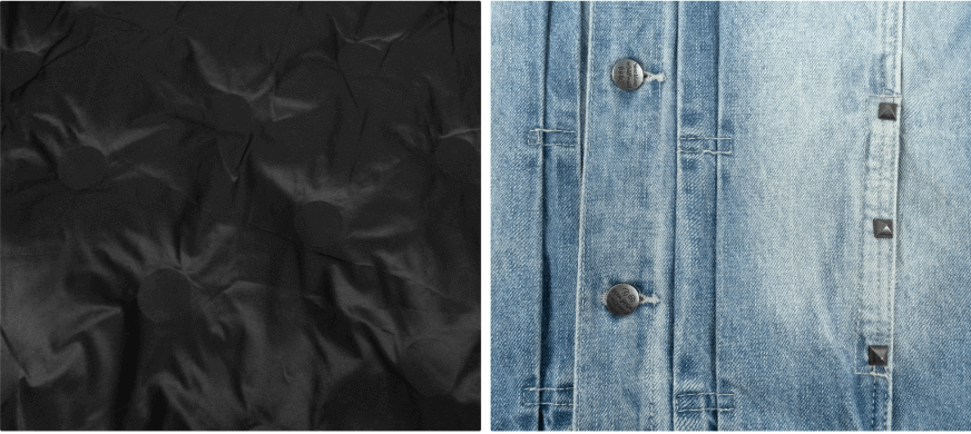 ANTIDOTE Rivet Studded Fleece Lined Denim Jacket
