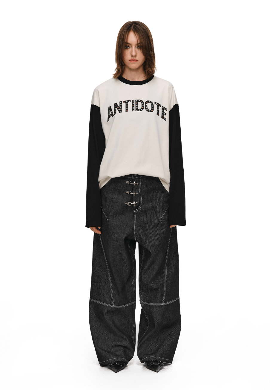 ANTIDOTE 3D Cut Stitched Denim Jeans