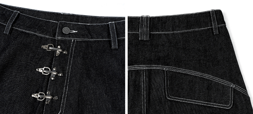 ANTIDOTE 3D Cut Stitched Denim Jeans