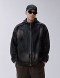 F2CE Reworked Patch Hooded Denim Jacket