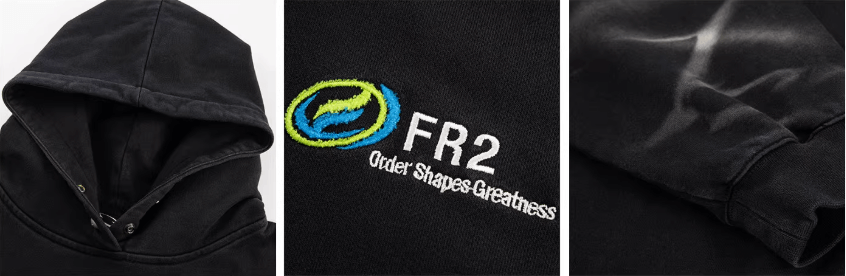 F2CE Tie Dye Distressed Embroidered Hoodie