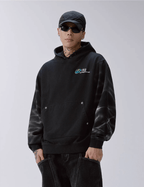F2CE Tie Dye Distressed Embroidered Hoodie
