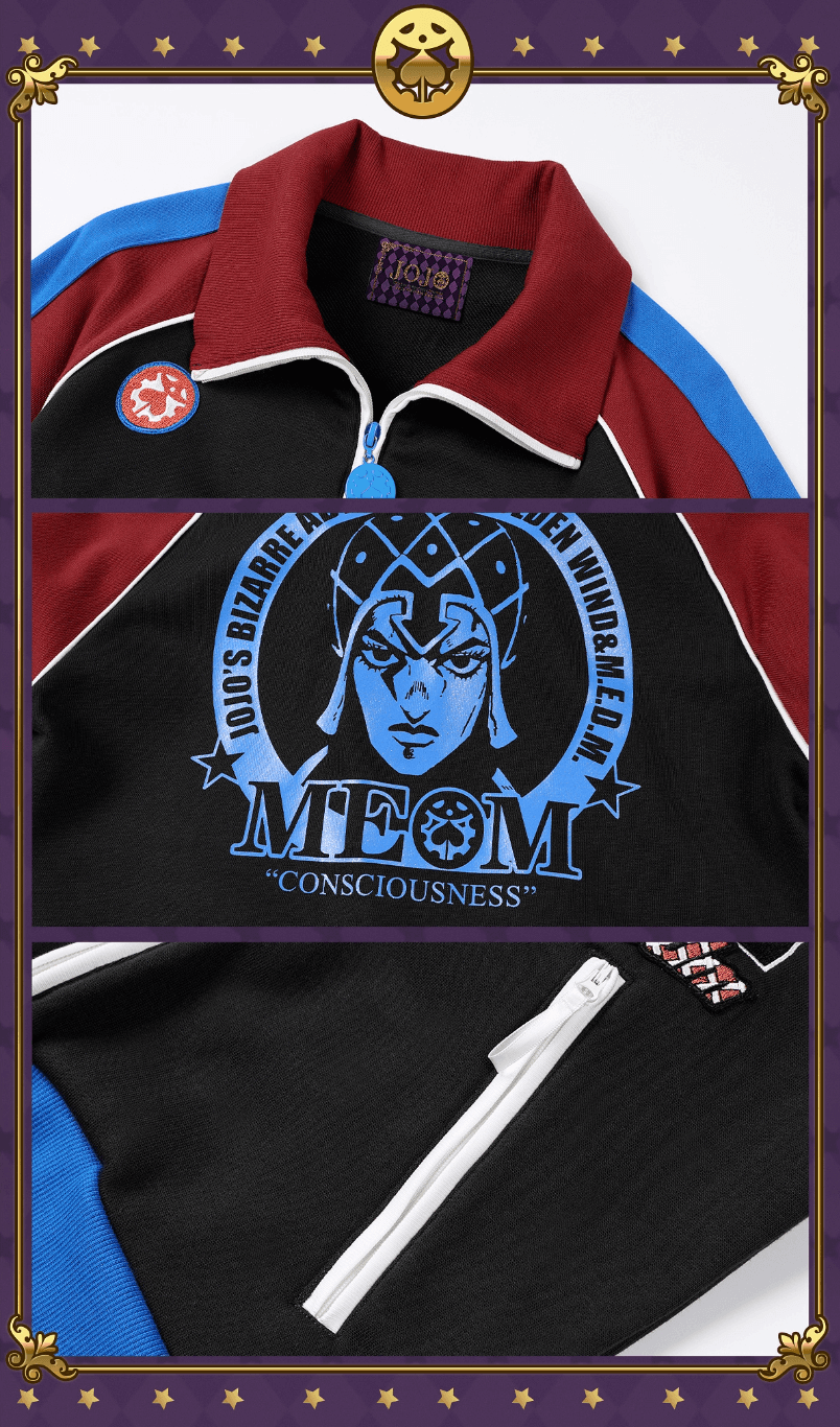 MEDM × JOJO Color Block High Neck Track Jacket