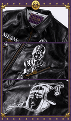 MEDM × JOJO PU Leather Biker Jacket