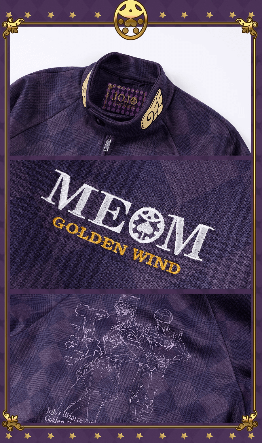 MEDM × JOJO Diamond Plaid Harrington Jacket