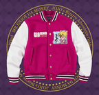 MEDM × JOJO Embroidered Patch Varsity Jacket