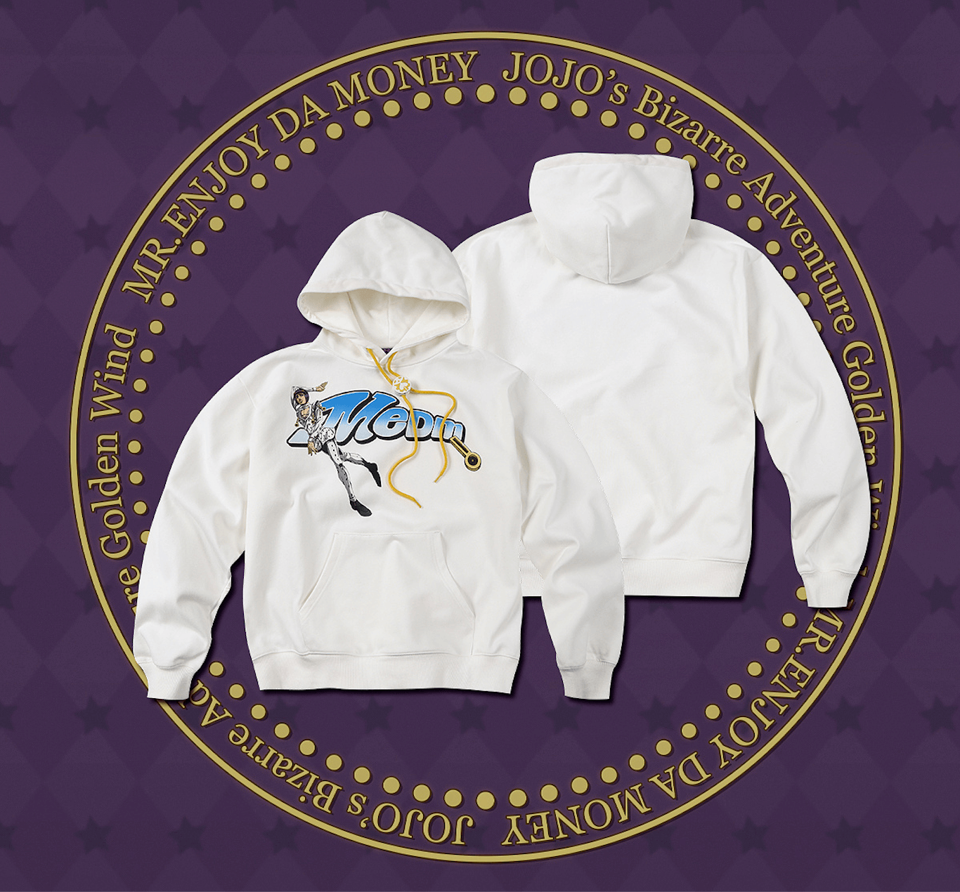 MEDM × JOJO Accent Drawstring Print Hoodie